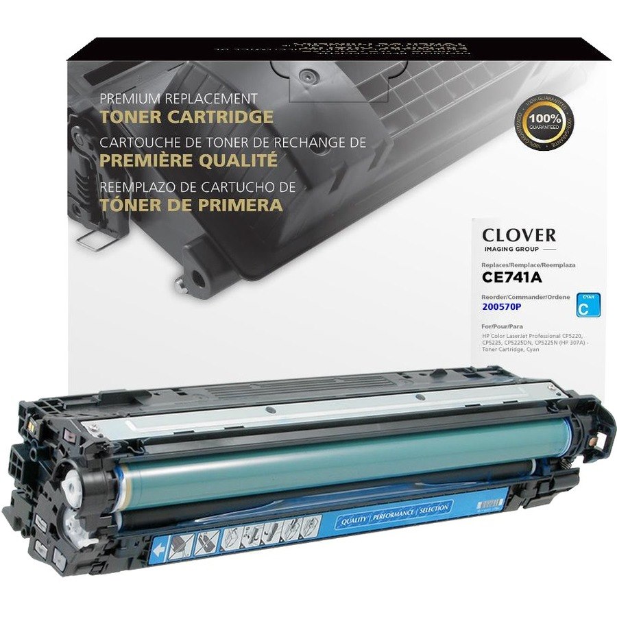 Clover Imaging Remanufactured Cyan Toner Cartridge for HP 307A (CE741A)