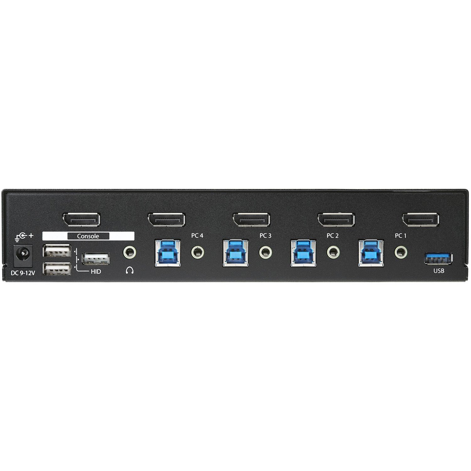 StarTech.com 4 Port DisplayPort KVM Switch - DP KVM Switch with Audio and Built-in USB 3.0 Hub for Peripherals - 4K 30Hz (SV431DPU3A2)