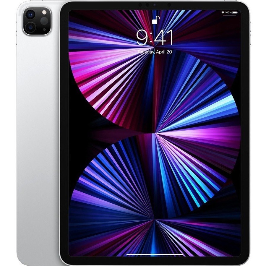 Apple iPad Pro (3rd Generation) A2377 Tablet - 11" - Apple M1 Octa-core - 16 GB - 1 TB Storage - iPadOS 14 - Silver