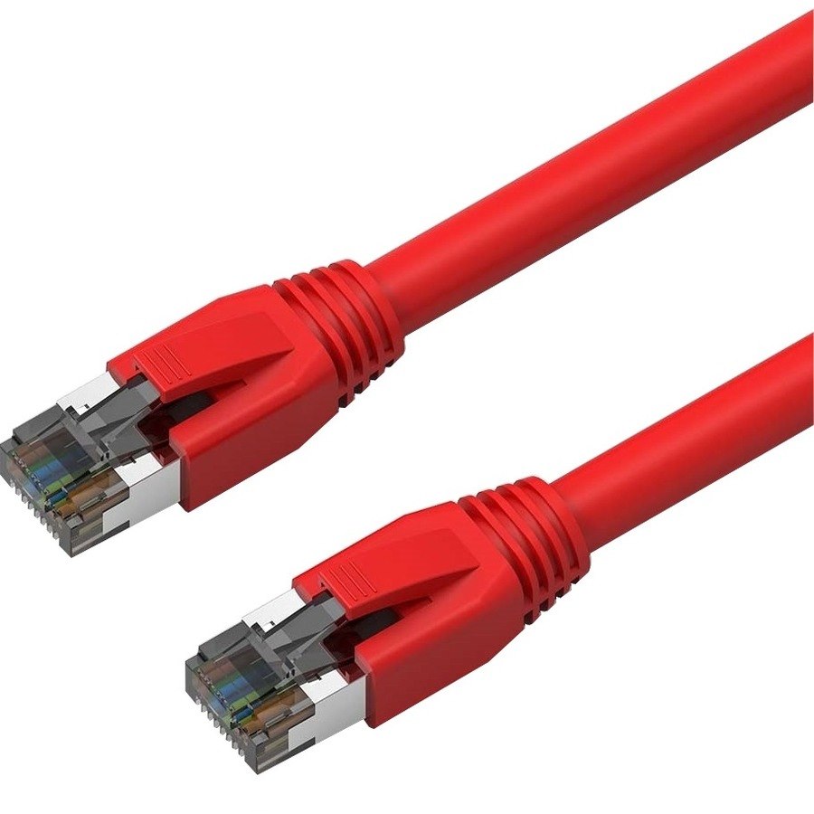 Axiom 4FT CAT8 2000mhz S/FTP Shielded Patch Cable Snagless Boot (Red)