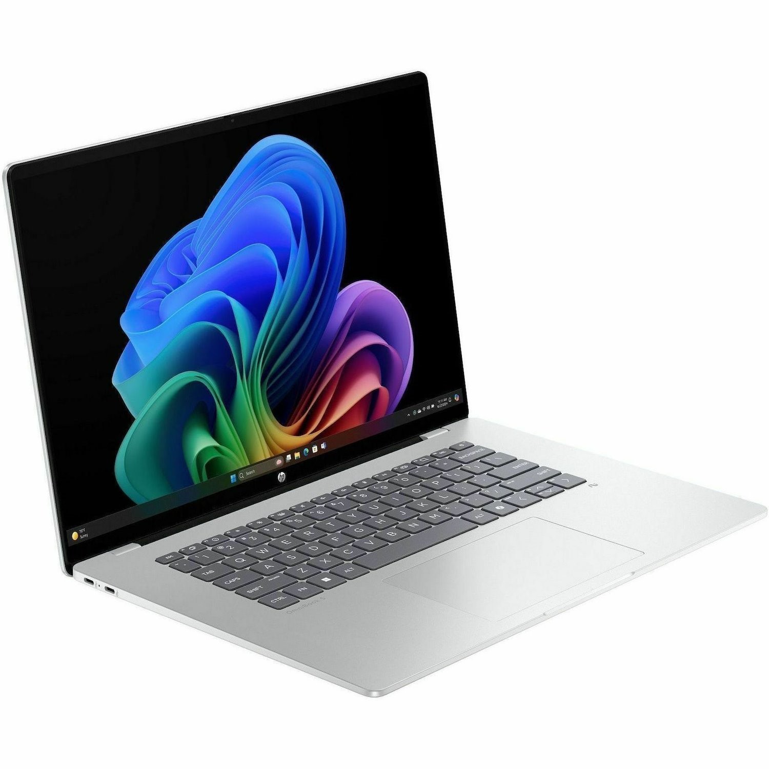 HP OmniBook 5 16-bf0000 16-fb0005QU 16" Touchscreen Notebook - 2K - Qualcomm Snapdragon X Plus X1P-42-100 - 16 GB - 512 GB SSD - Glacier Silver