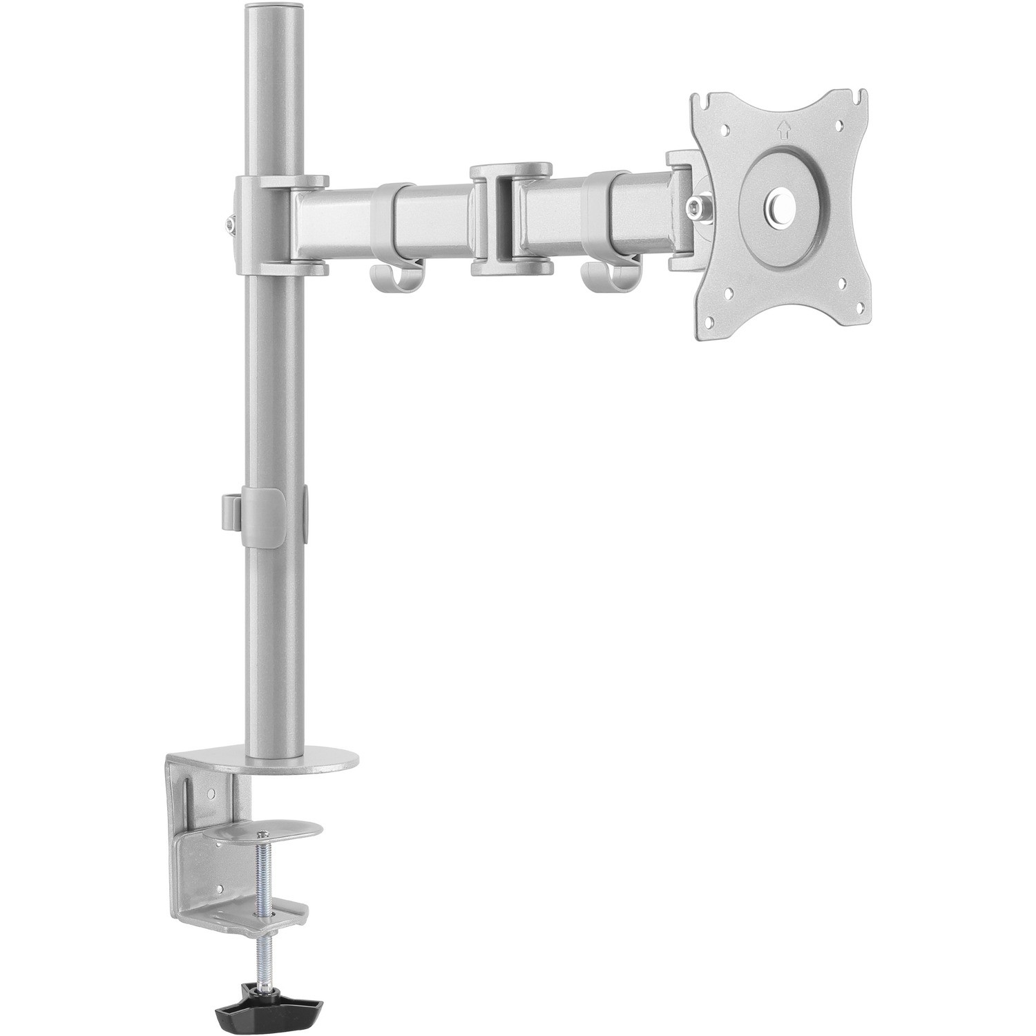 Newstar Full Motion Desk Mount (clamp & grommet) for 10-30" Monitor Screen, Height Adjustable - Silver