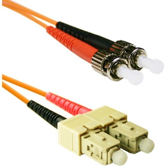 ENET 1M SC/ST Duplex Multimode 62.5/125 OM1 or Better Orange Fiber Patch Cable 1 meter SC-ST Individually Tested