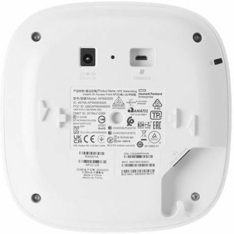 Aruba Instant On AP22 Dual Band Wi-Fi 6 IEEE 802.11ax 1.70 Gbit/s Wireless Access Point - Indoor