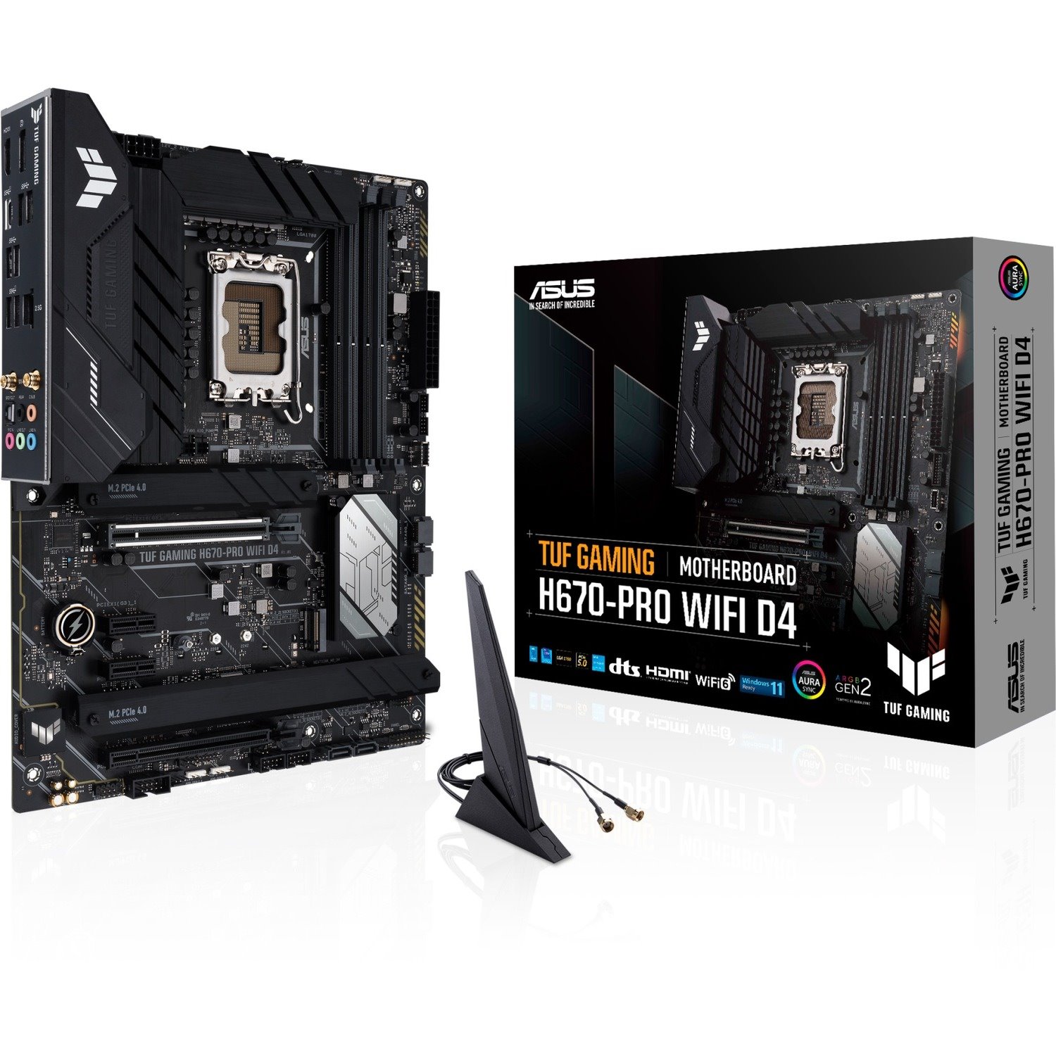 TUF GAMING H670-PRO WIFI D4 Gaming Desktop Motherboard - Intel H670 Chipset - Socket LGA-1700 - Intel Optane Memory Ready - ATX