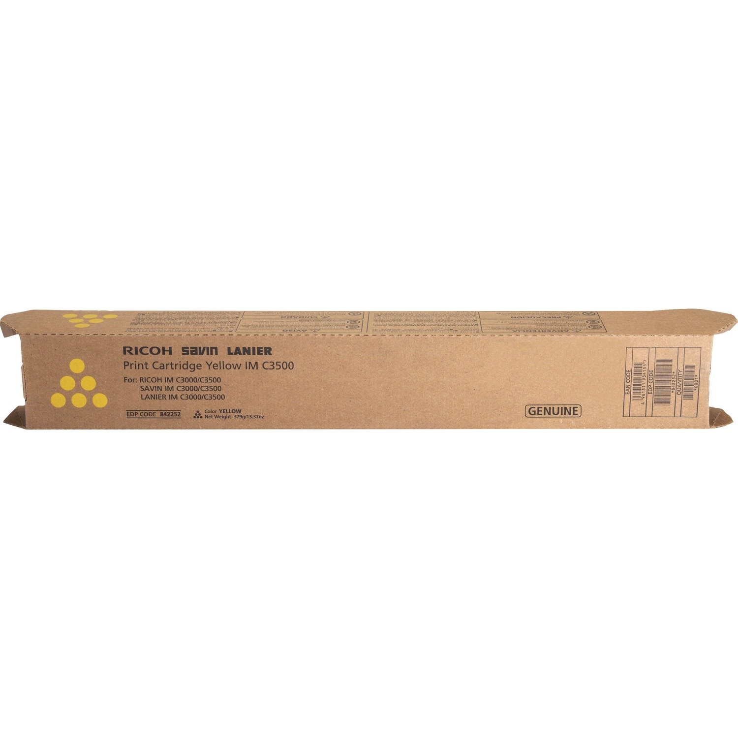 Ricoh Original Laser Toner Cartridge - Yellow - 1 Each