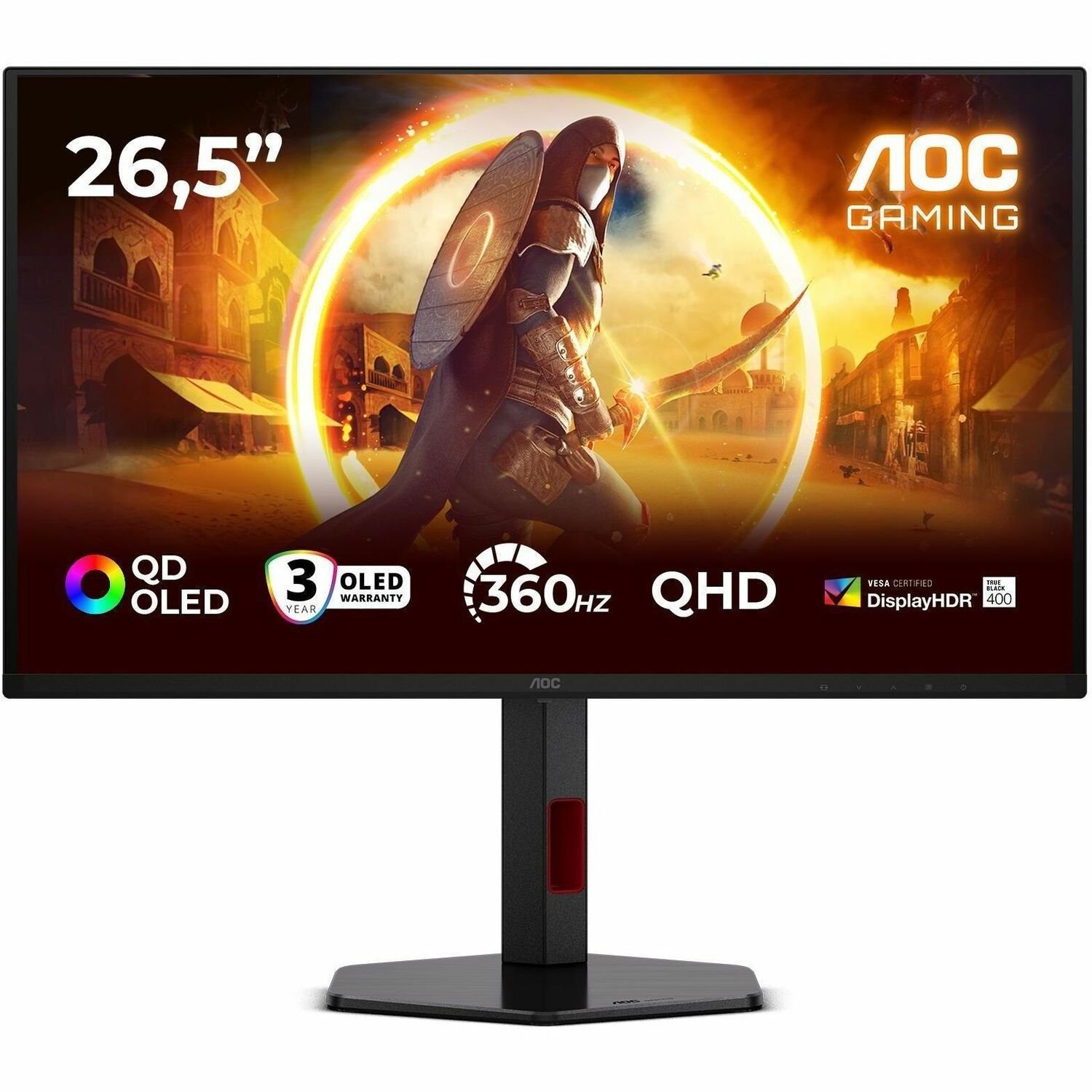 Aoc 26.5' 16:9 Qd-Oled 360Hz 2560X1440 Has 1