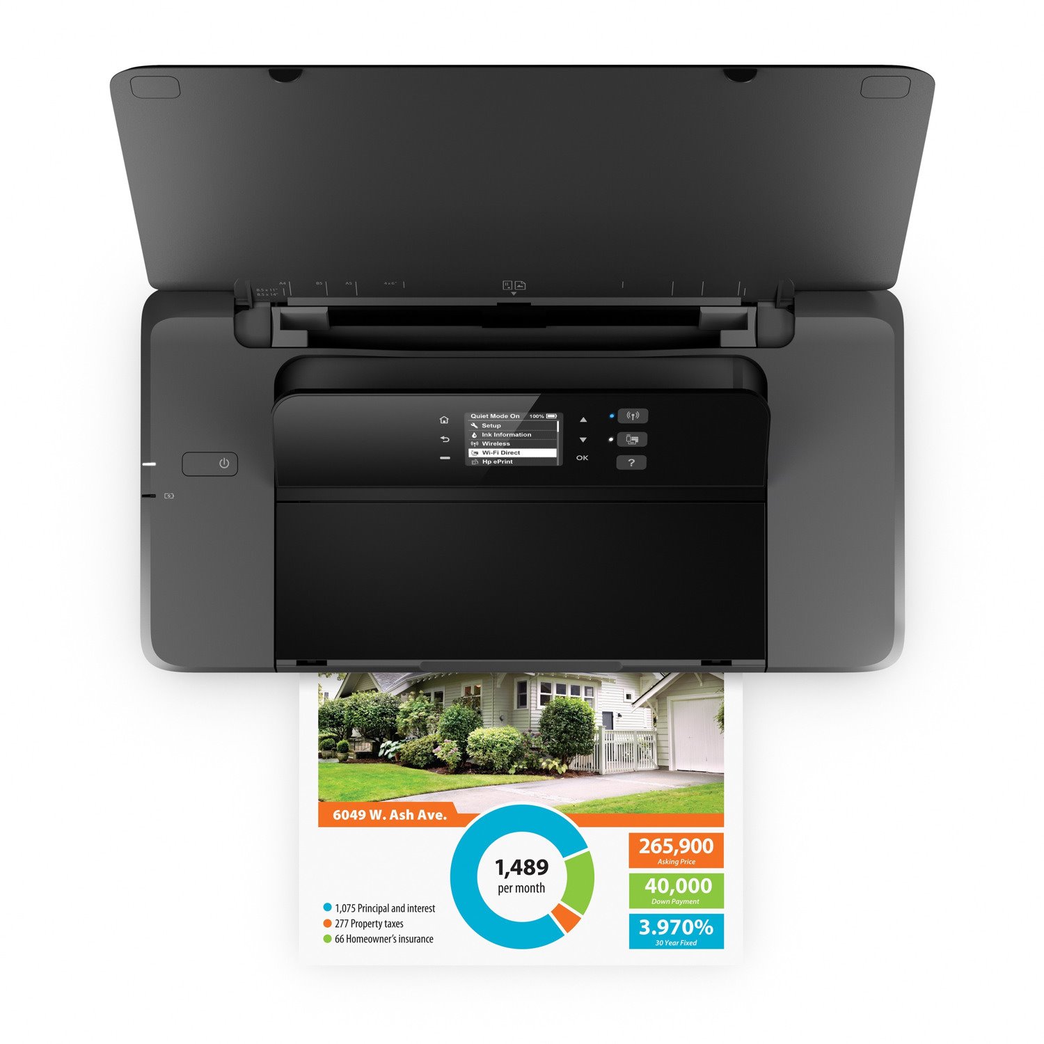 HP Officejet 200 Portable Inkjet Printer - Colour