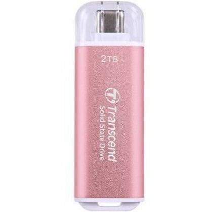 Transcend ESD300 TS2TESD300P 2 TB Portable Solid State Drive - External - Pink