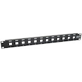 Eaton Tripp Lite Series 12-Port 1U Rack-Mount Unshielded Blank Keystone/Multimedia Patch Panel, RJ45 Ethernet, USB, HDMI, Cat5e/6