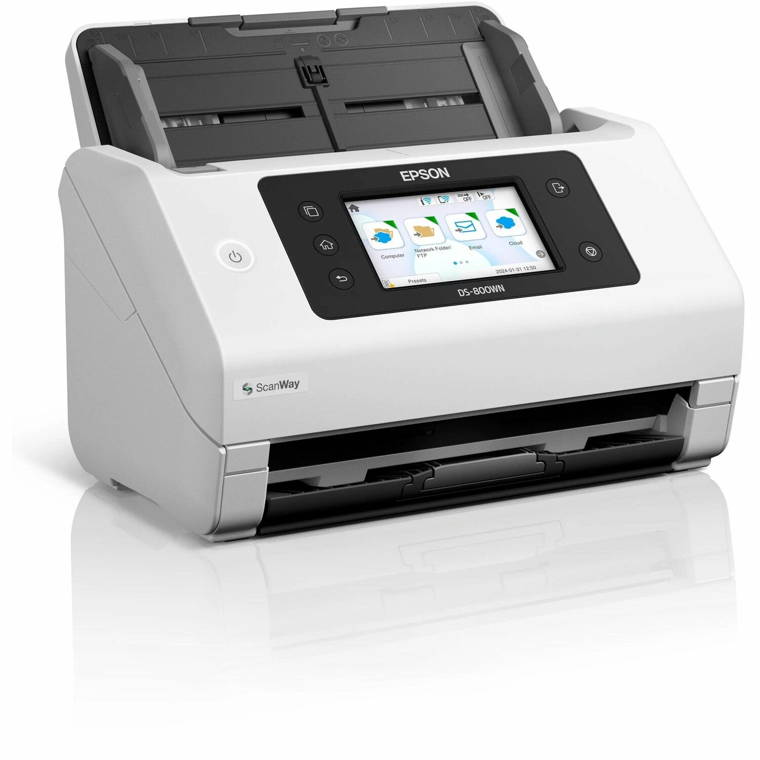 Epson WorkForce DS-800WN Einzugsscanner - 600 x 600 dpi Optische Auflösung - Weiß