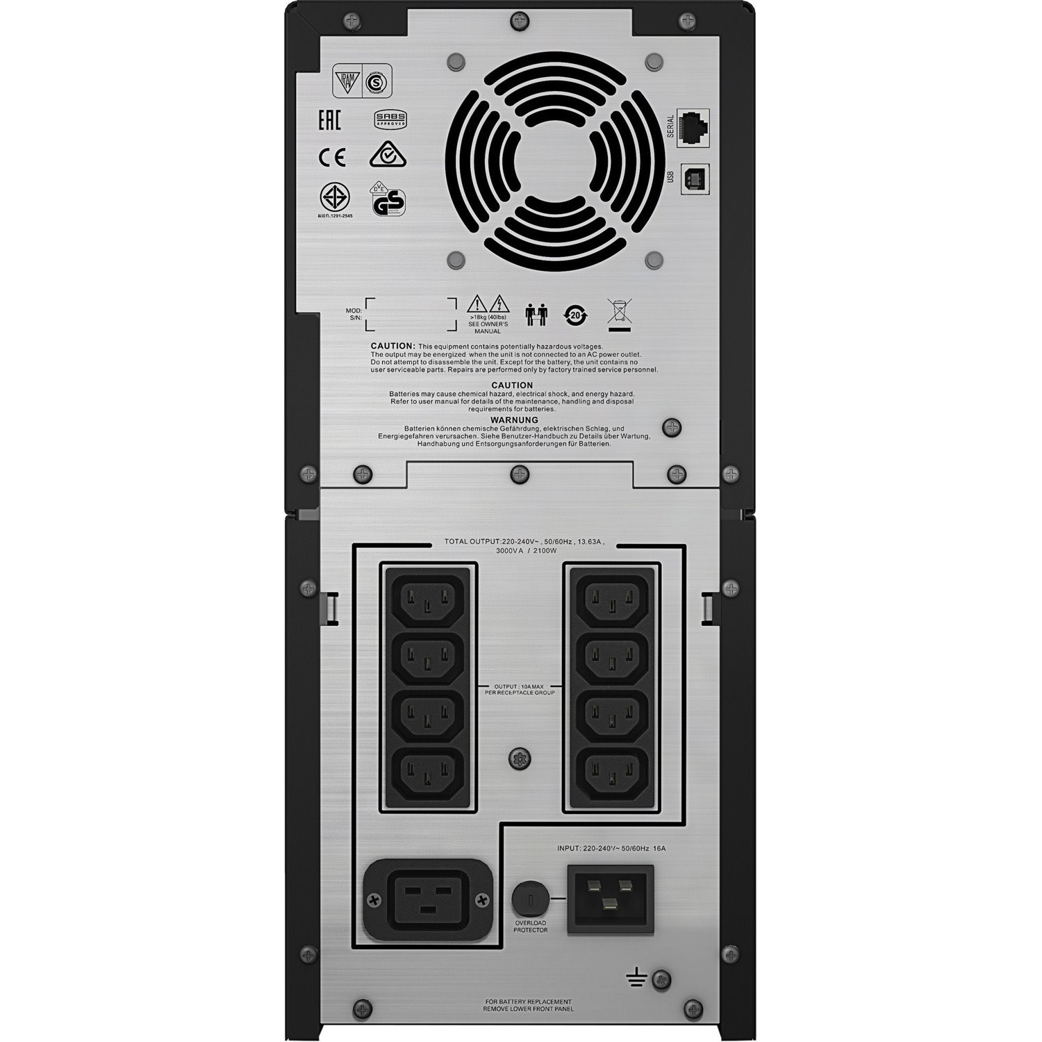 APC by Schneider Electric Smart-UPS Line-interactive UPS - 3 kVA/2.10 kW