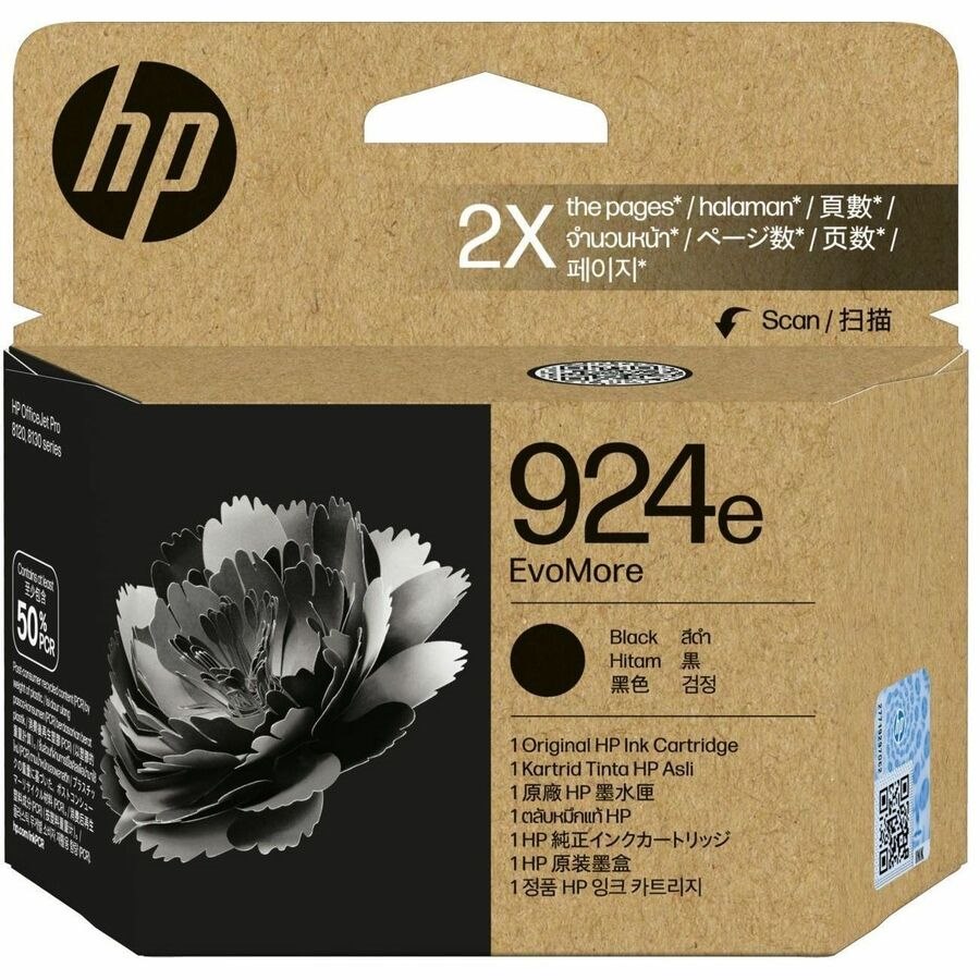 HP EvoMore 924e Original High Yield Inkjet Ink Cartridge - Black - 1 / Pack