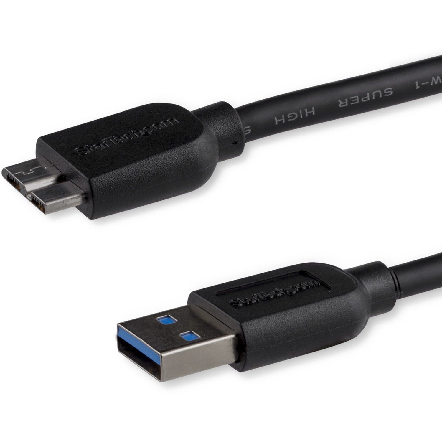 StarTech.com 0.5m (20in) Slim SuperSpeed USB 3.0 (5Gbps) A to Micro B Cable - M/M