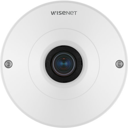 Wisenet QNF-8010 6 Megapixel Indoor Network Camera - Color - Fisheye - White