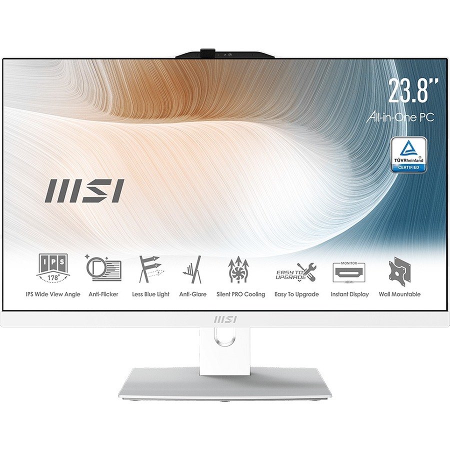 MSI Modern AM242TP 11M Modern AM242TP 11M-873US All-in-One Computer - Intel Core i7 11th Gen i7-1165G7 - 16 GB - 512 GB SSD - 23.8" Full HD Touchscreen - Desktop - White