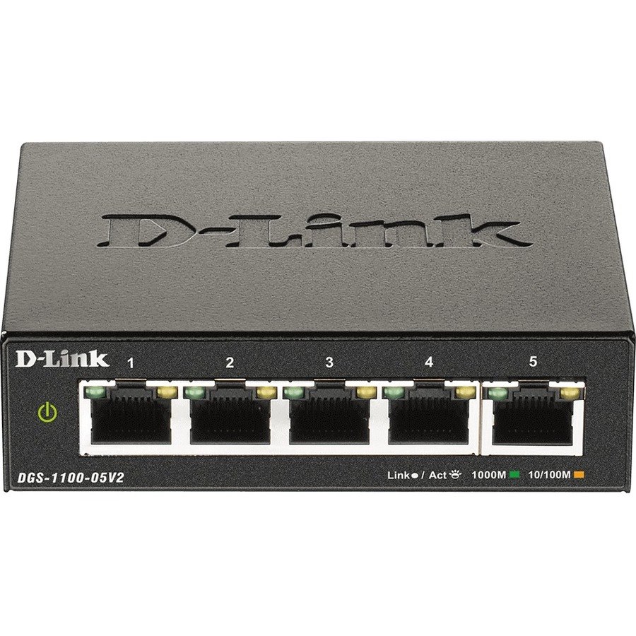 D-Link DGS-1100 DGS-1100-05V2 5 Ports Manageable Ethernet Switch - Gigabit Ethernet - 1000Base-T