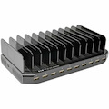 Eaton Tripp Lite Series 10-Port USB Charging Station with Adjustable Storage, 12V 8A (96W) USB Charger Output, Schuko Power Cord