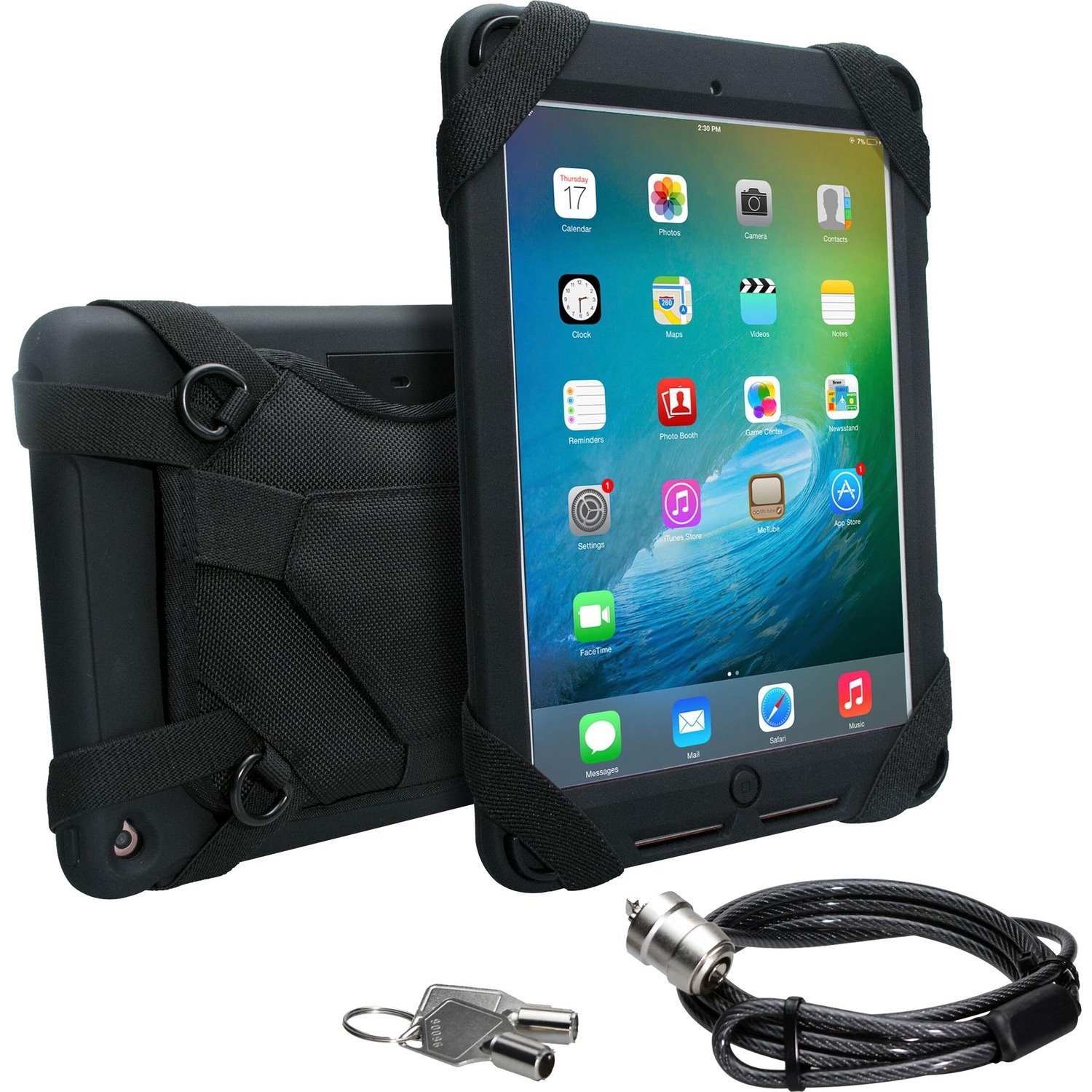 CTA Digital Security Carrying Case with Anti-Theft Cable for iPad iPad Pro 9.7, and iPad Air