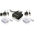 IOGEAR 2-Port USB DVI Cable KVM with MiniDisplayPort Adapters Bundle