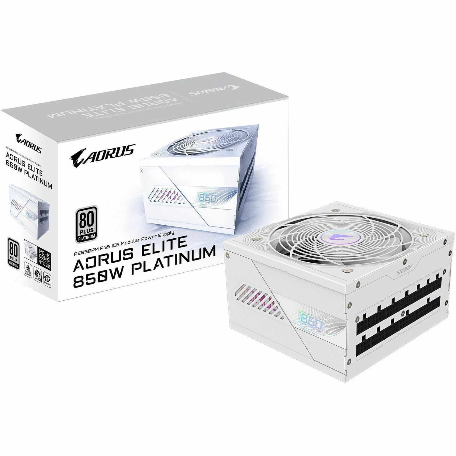 GIGABYTE AORUS GP-AE850PM PG5 ICE ATX 3.0, ATX 3.1, ATX12V v3.0 Modular Stromversorgung