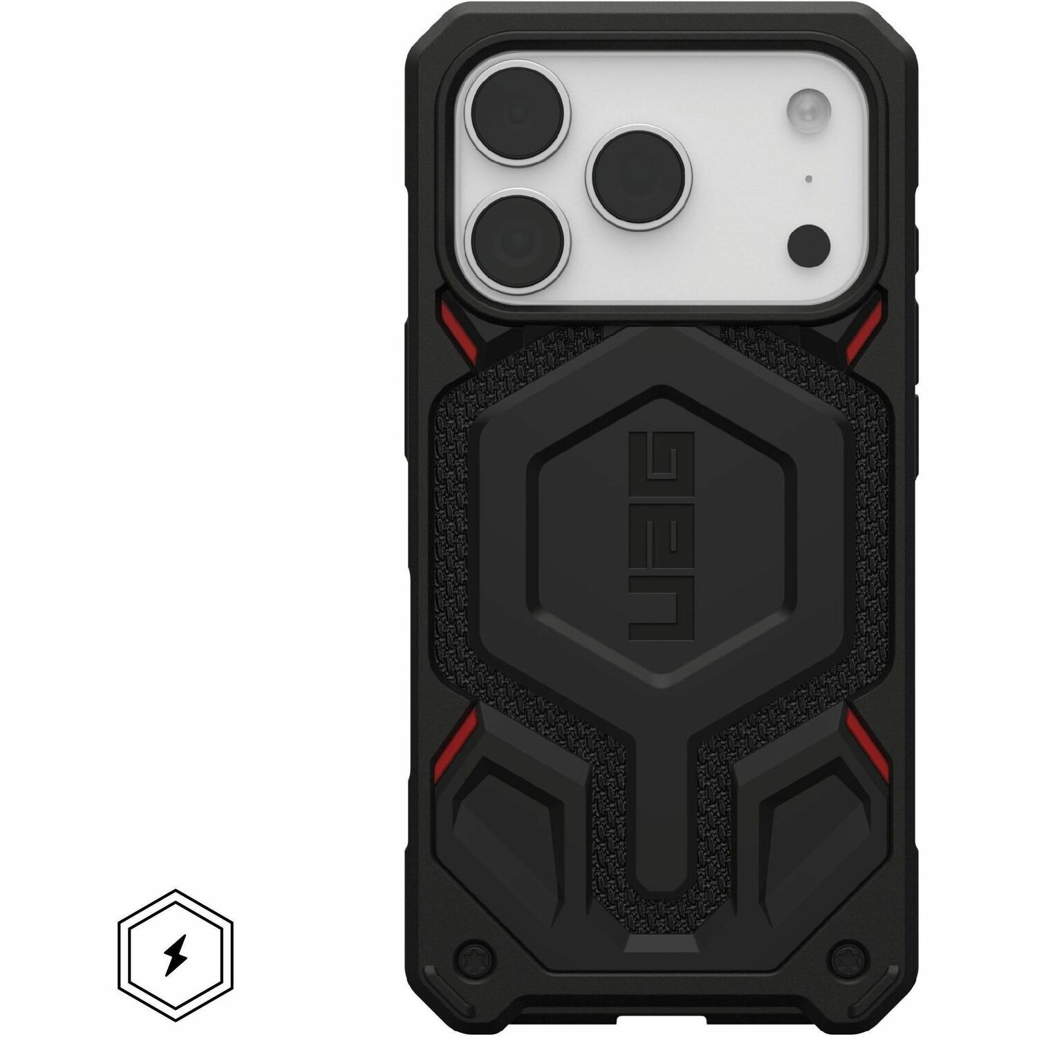 Urban Armor Gear Monarch Pro Case voor Apple iPhone 17 Pro Smartphone - Zwart