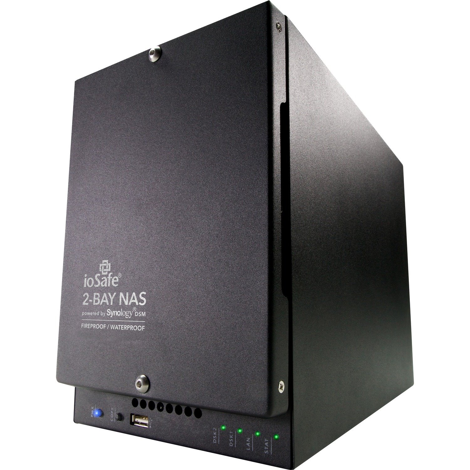 ioSafe 218 Nas, Diskless, Fireproof Waterproof, 2YR Hardware Warranty