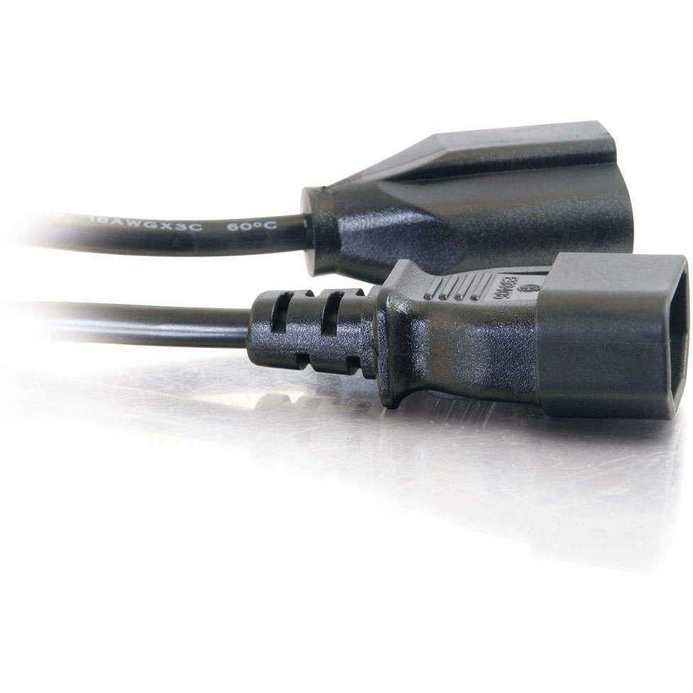 C2G 1ft Monitor Power Cord - 18 AWG - IEC320C14 to NEMA 5-15R