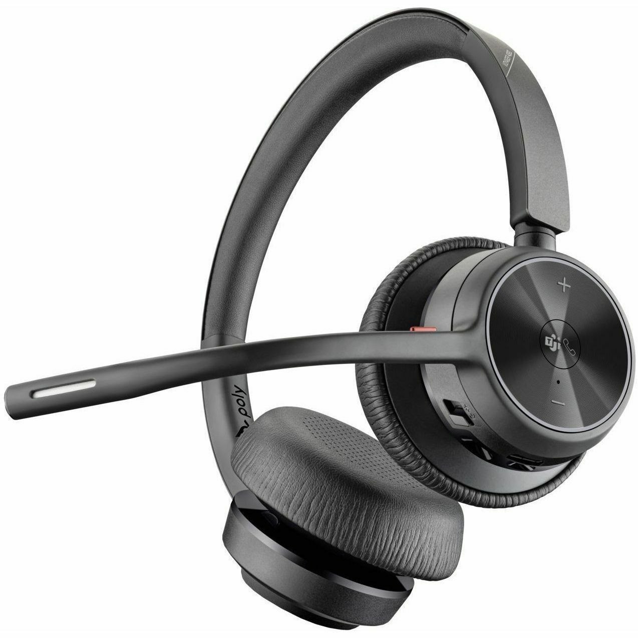 Poly Voyager 4300 UC 4320 Bedraad/draadloos Over het hoofd, Op het oor Stereo Headset - Zwart
