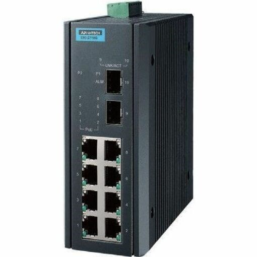 Advantech EKI-2710G-2FPI 8 Ports Ethernet Switch - Gigabit Ethernet - 10/100/1000Base-T, 10/100/1000Base-TX, 100Base-FX, 1000Base-X