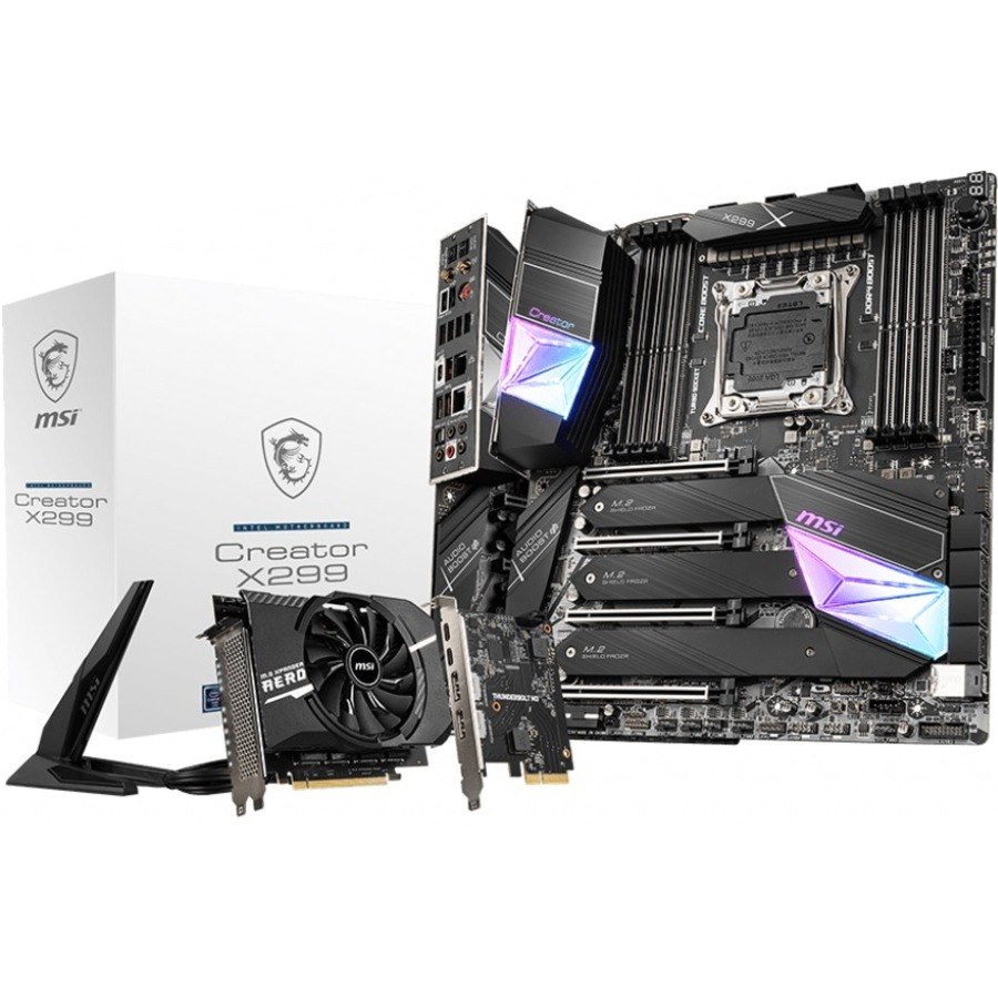 MSI Creator X299 Desktop Motherboard - Intel X299 Chipset - Socket R4 LGA-2066 - Intel Optane Memory Ready - Extended ATX