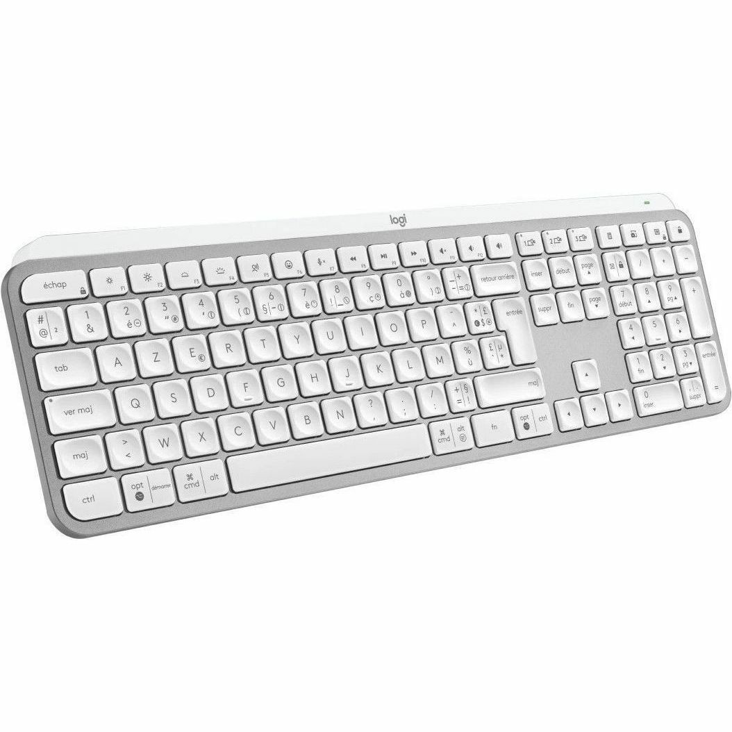 Logitech MX Keys S Toetsenbord - Compact - Draadloos Verbinding - USB Interface - Frans - AZERTY indeling - Grijs