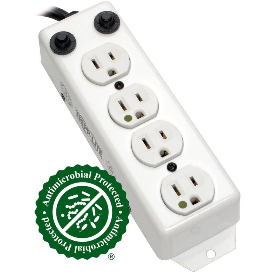 Eaton Tripp Lite Series Safe-IT UL 1363A Medical-Grade Power Strip for Patient-Care Vicinity, 4x Hospital-Grade Outlets, 3 ft. Coiled Cord