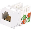 Black Box GigaBase2 CAT5e Jack, Universal Wiring, White, 25-Pack