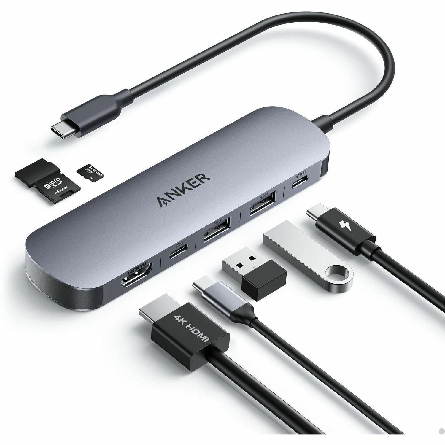 ANKER USB C Hub, 7-in-1 Multi-Port USB Adapter for Laptops
