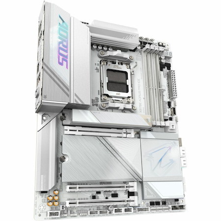 GIGABYTE Ultra Durable X870E AORUS PRO ICE Gaming Desktop Motherboard - AMD X870E Chipset - Socket AM5 - ATX