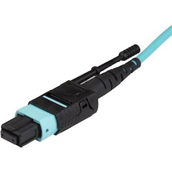 StarTech.com 5m (16.4ft) MTP(F)/PC OM3 Multimode Fiber Optic Cable, OFNP Plenum, 50/125µm, 40G, Low Insertion Loss, MPO Fiber Jumper Cord