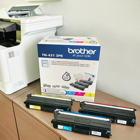 Brother TN-431 Original Standard Yield Laser Toner Cartridge - Multi-pack - Cyan, Magenta, Yellow - 3 / Box