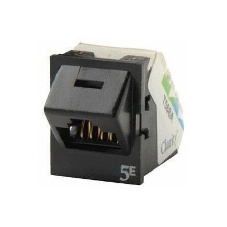 Ortronics Clarity 5E Angled TracJack, T568A/B, 45 degree, Black