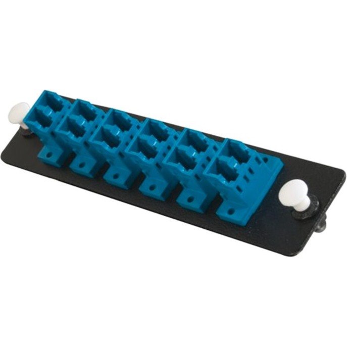 C2G Quiktron Q-Series 12-Strand LC Duplex Zirconia Insert SM, Blue LC Adapter Panel