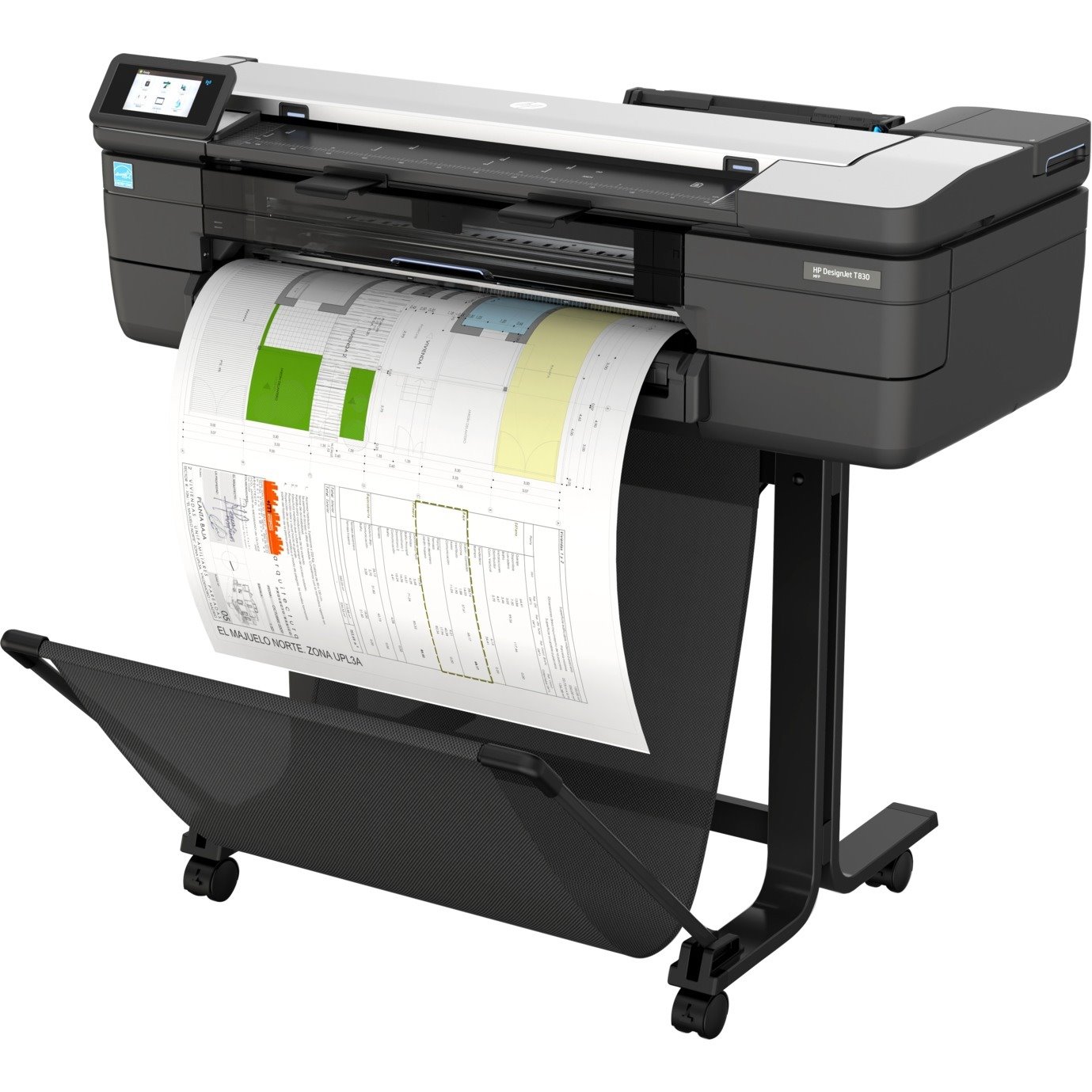 HP Designjet T830 Inkjet Large Format Printer - Includes Printer, Copier, Scanner - 609.60 mm (24") Print Width - Colour