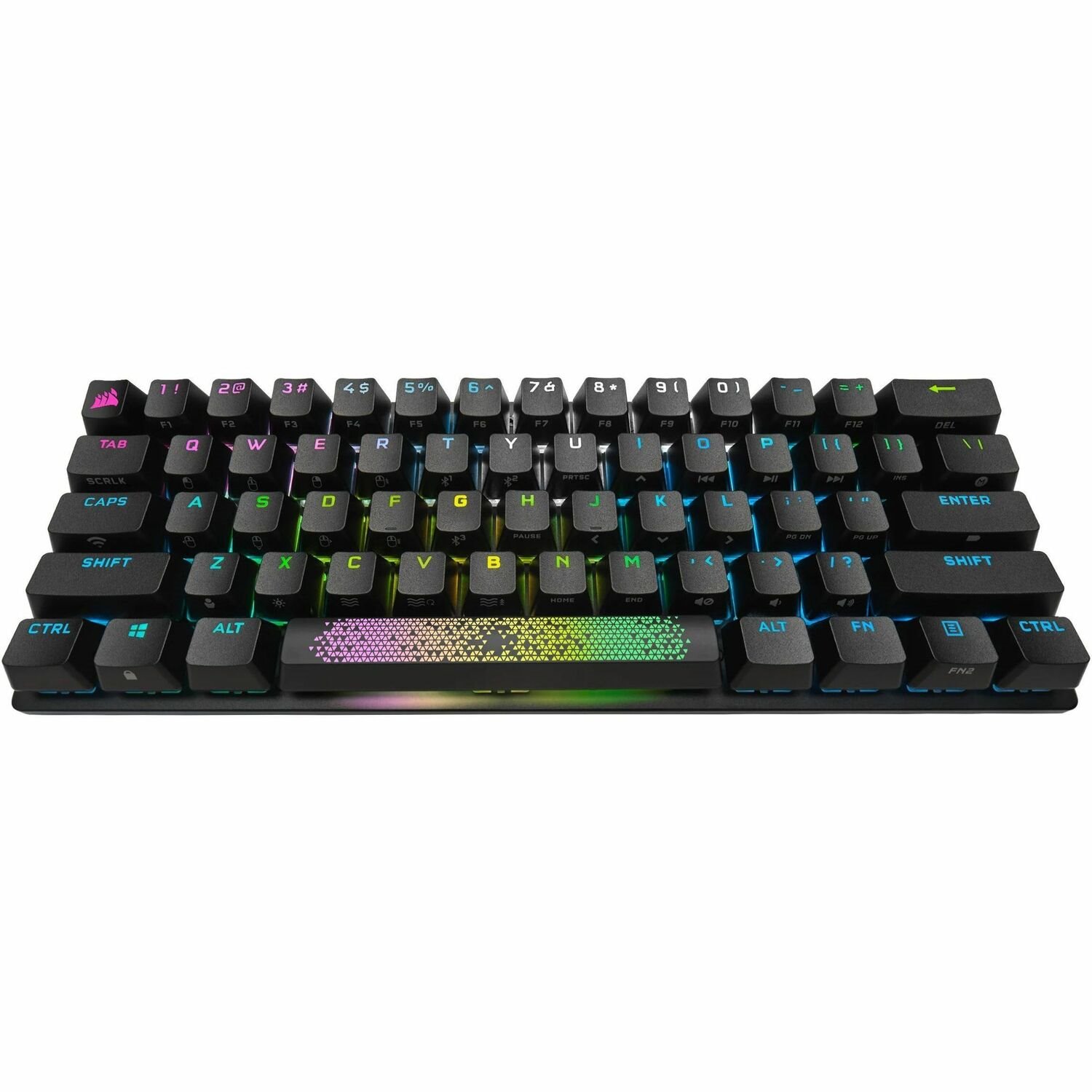 Corsair ProMini K70 Rugged Gaming Keyboard - Wired/Wireless Connectivity - USB 3.0 Type A Interface - RGB LED - Black