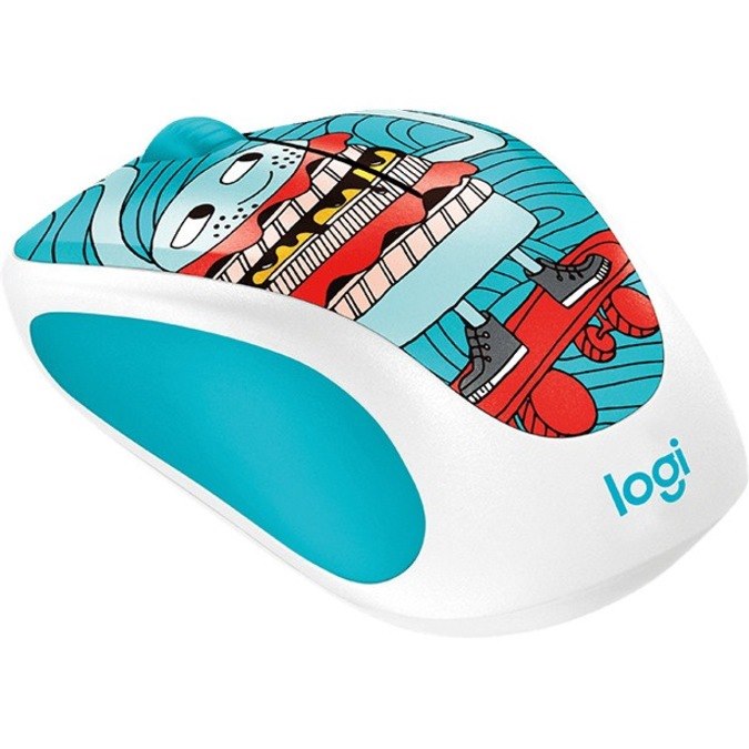 Logitech DOODLE COLLECTION M238 Mouse - Radio Frequency - USB - Optical - 3 Button(s)