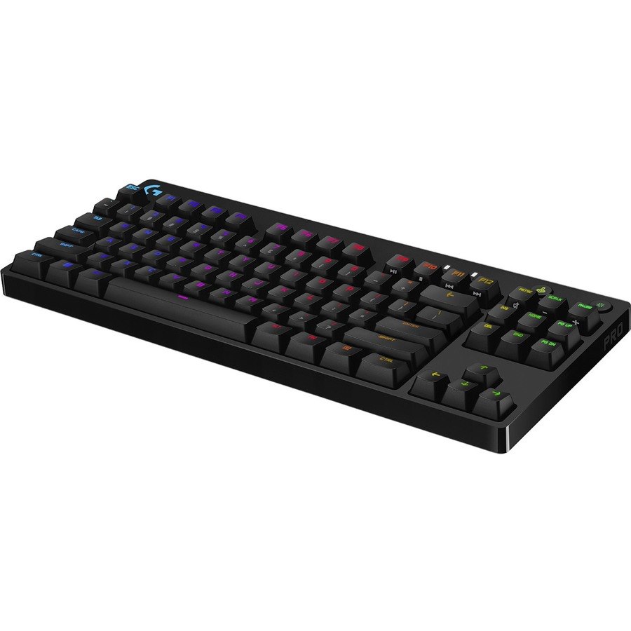 Logitech PRO Gaming Keyboard - Cable Connectivity - USB Interface - English (UK) - QWERTY Layout - Black