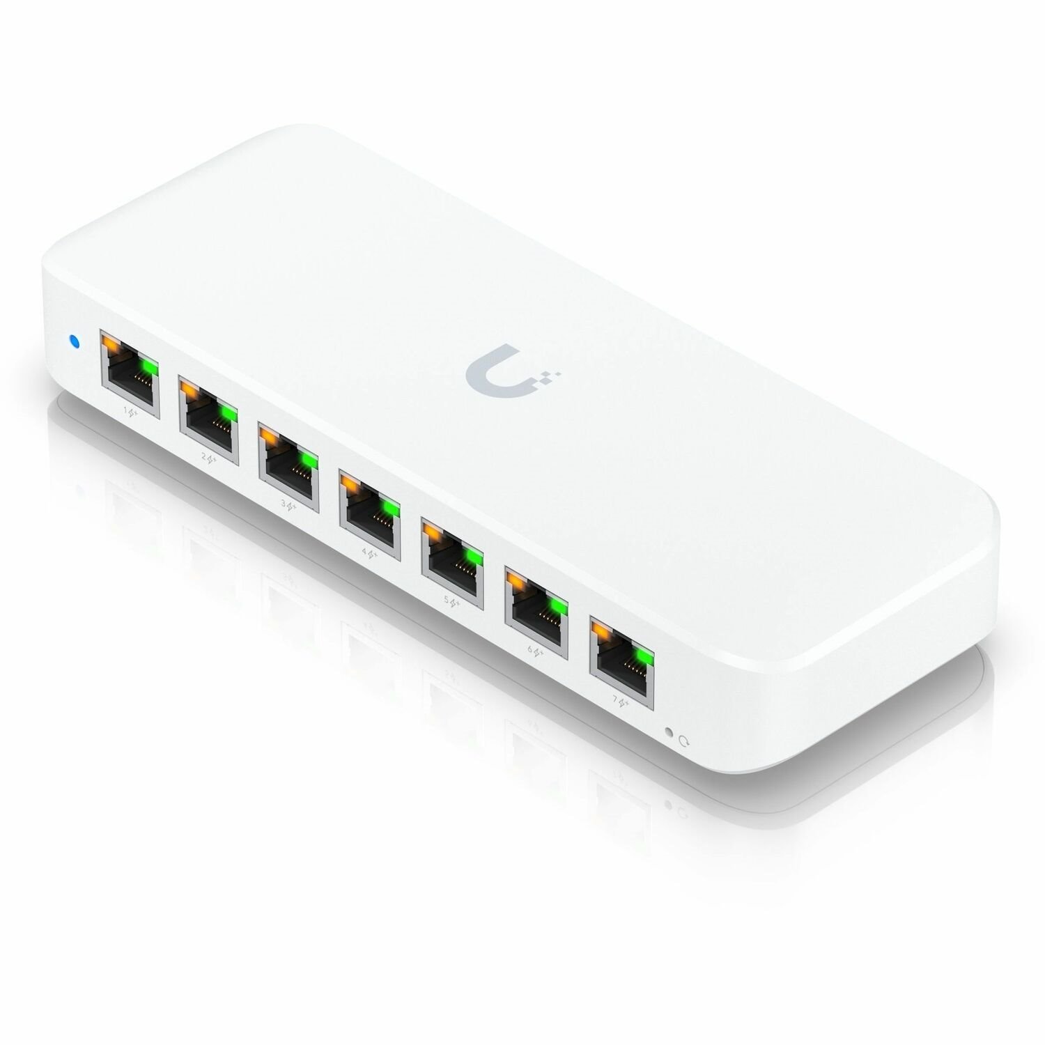Ubiquiti Ultra 42W, Compact Layer 2, 8-Port GbE PoE Switch, Versatile Mounting Options, 7 PoE/PoE+ No Power Supply, PoE++ Input, 2Yr W