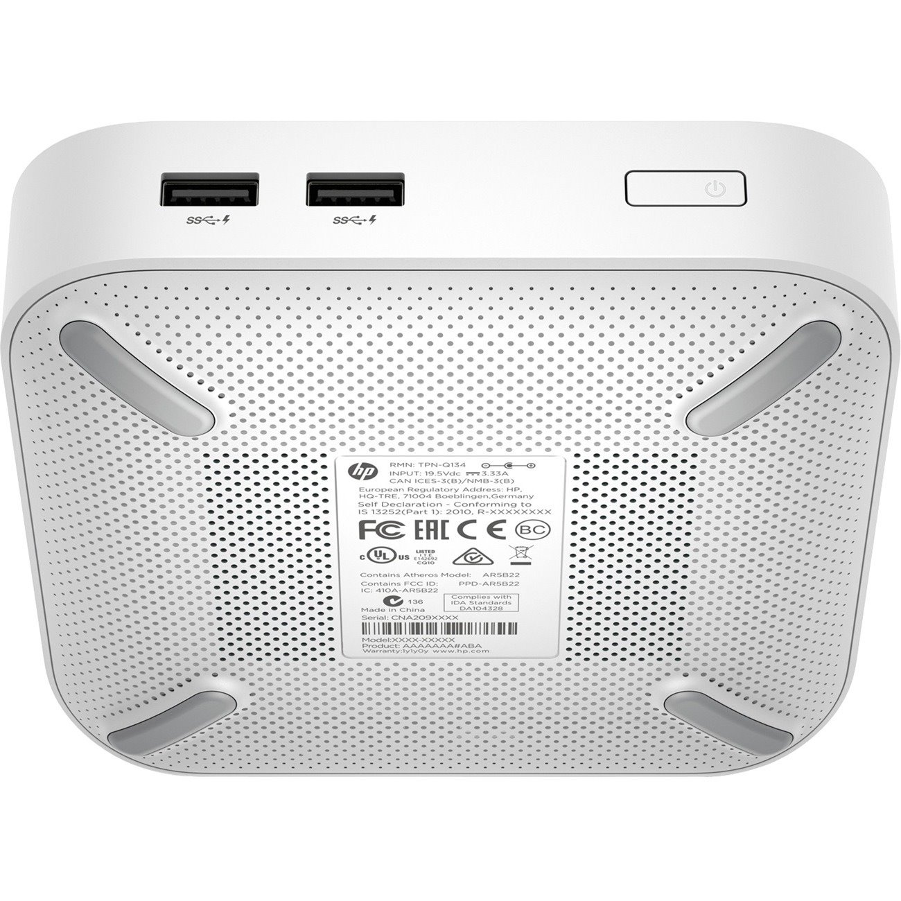 HP Chromebox CB1-010 Desktop Computer - Intel Celeron 2955U - 2 GB - 16 GB SSD - Mini PC - Snow White
