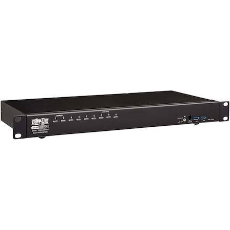 Eaton Tripp Lite Series 8-Port DisplayPort/USB KVM Switch with Audio/Video and USB Peripheral Sharing, 4K 60 Hz, 1U Rack-Mount, TAA