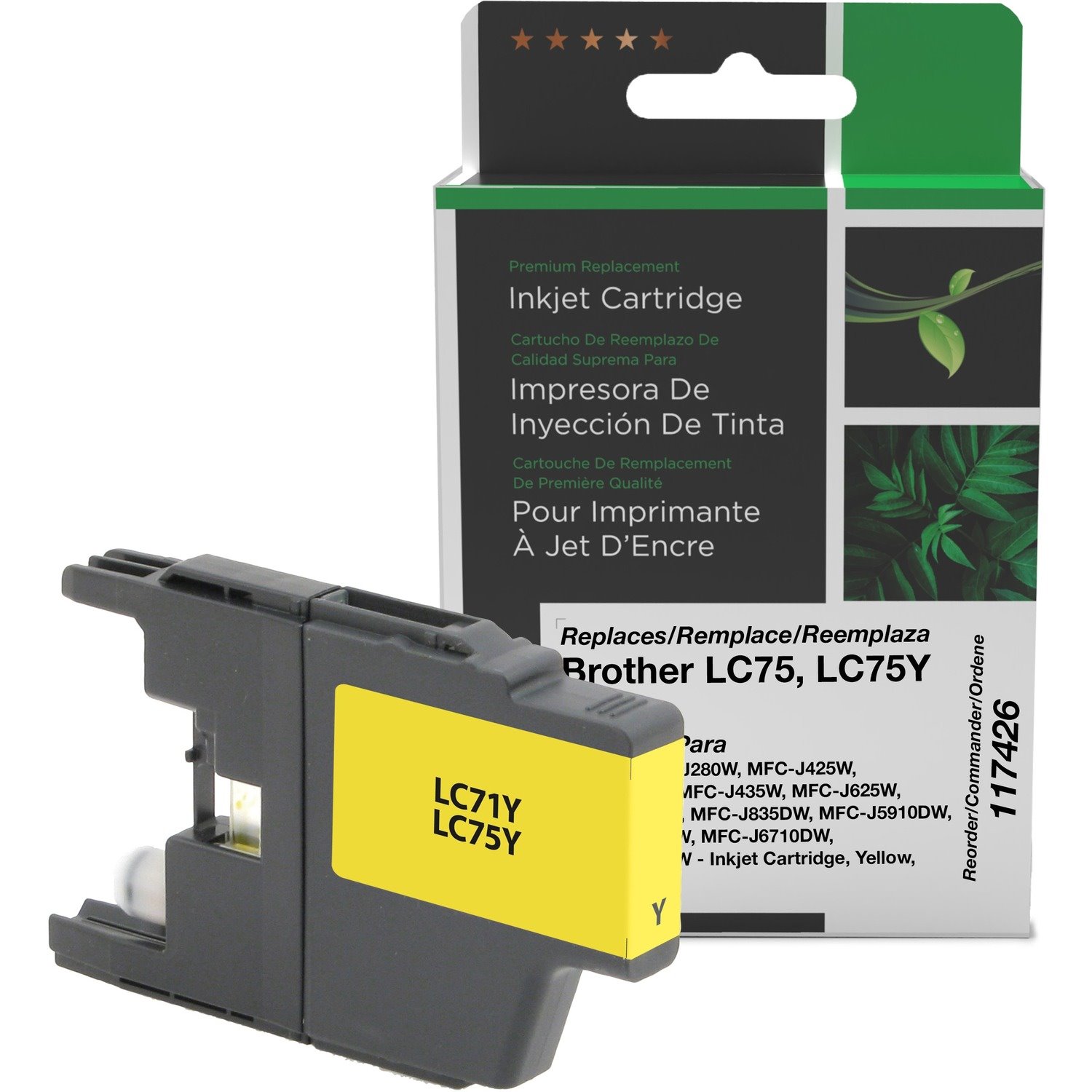 Clover Imaging Remanufactured High Yield Yellow Ink Cartridge for Brother LC71/LC75