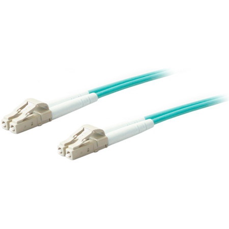 AddOn 1m LC to LC Aqua OM4 Duplex OFNR (Riser-Rated) Fiber Patch Cable