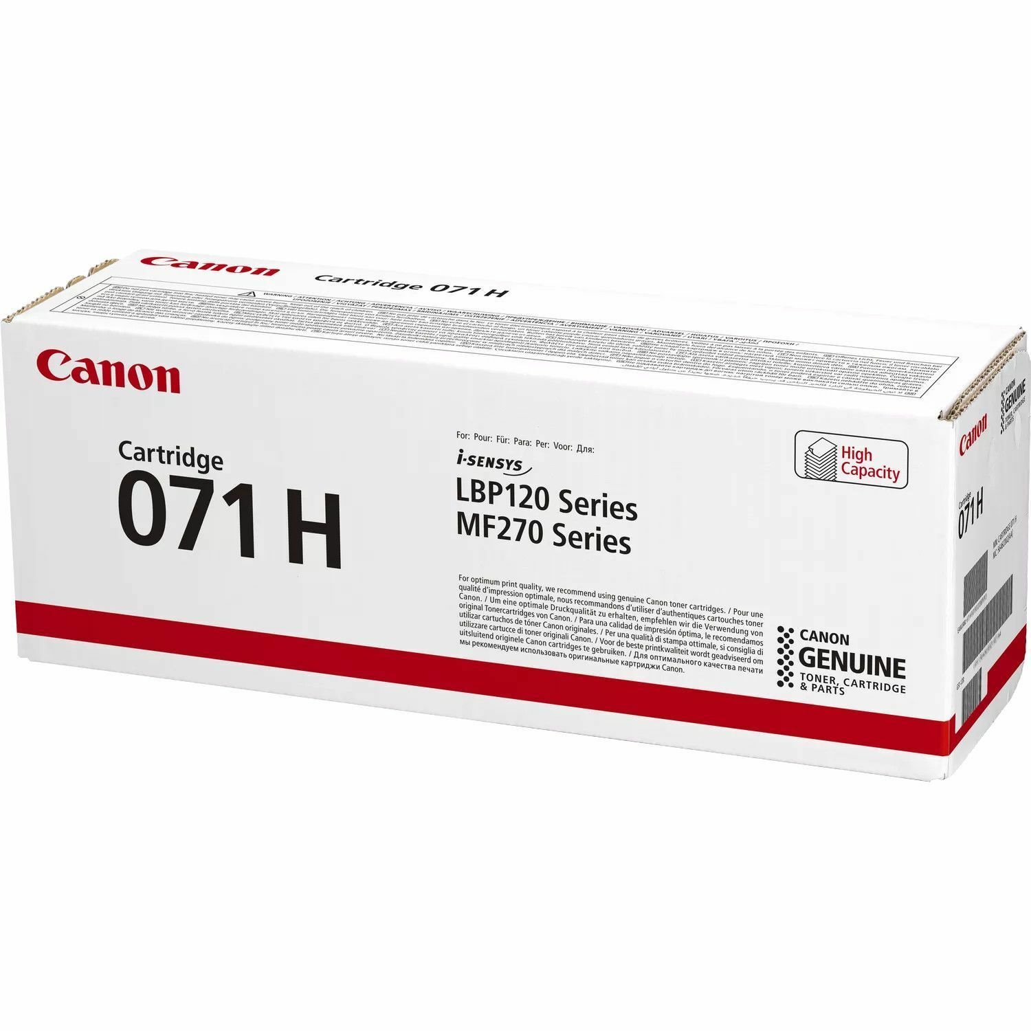 Canon 071H Original High Yield Laser Toner Cartridge - Black - 1 Pack
